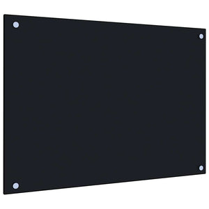 Küchenrückwand Schwarz 70x50 cm Hartglas