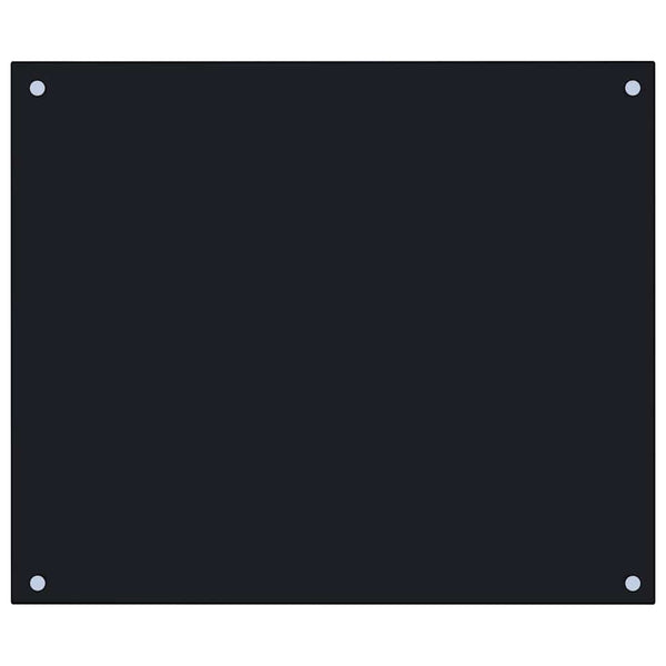 Küchenrückwand Schwarz 70x60 cm Hartglas