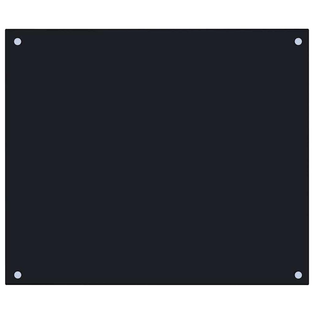 Küchenrückwand Schwarz 70x60 cm Hartglas