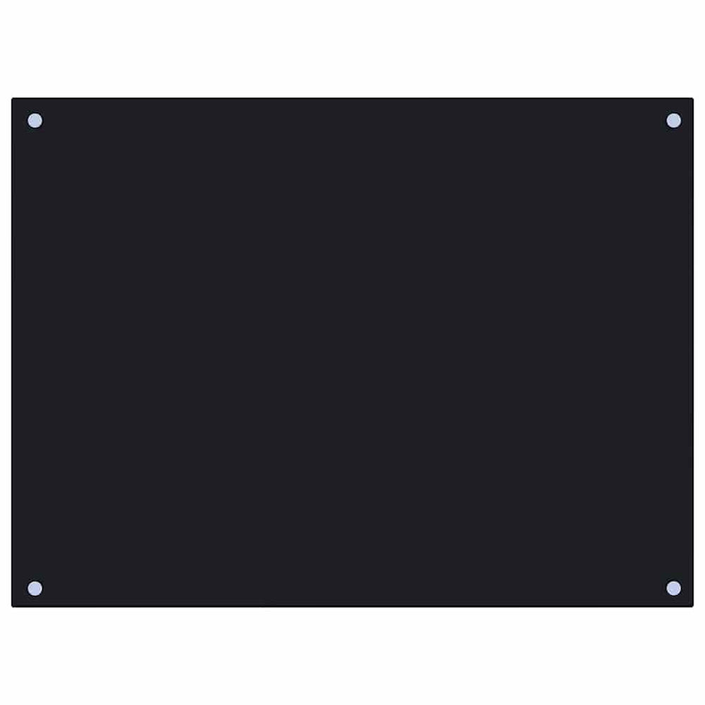 Küchenrückwand Schwarz 80x60 cm Hartglas