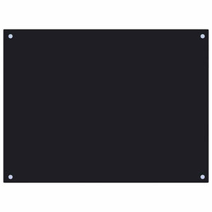Küchenrückwand Schwarz 80x60 cm Hartglas