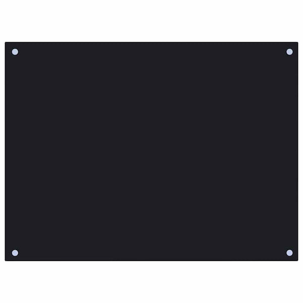 Küchenrückwand Schwarz 80x60 cm Hartglas
