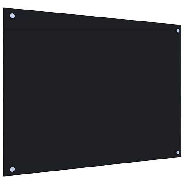 Küchenrückwand Schwarz 80x60 cm Hartglas