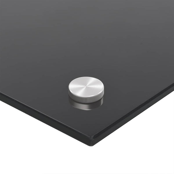 Küchenrückwand Schwarz 80x60 cm Hartglas