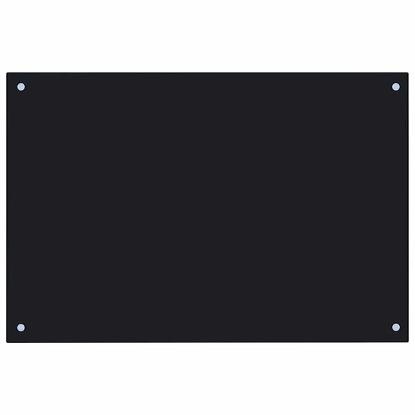 Küchenrückwand Schwarz 90x50 cm Hartglas