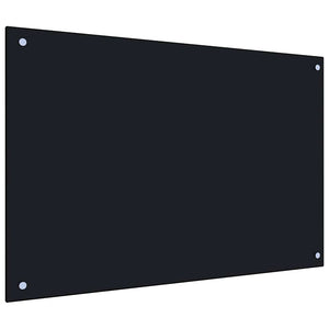 Küchenrückwand Schwarz 90x50 cm Hartglas