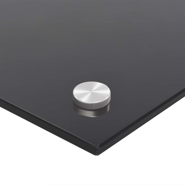 Küchenrückwand Schwarz 90x50 cm Hartglas