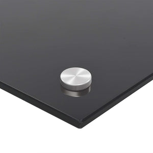 Küchenrückwand Schwarz 90x50 cm Hartglas