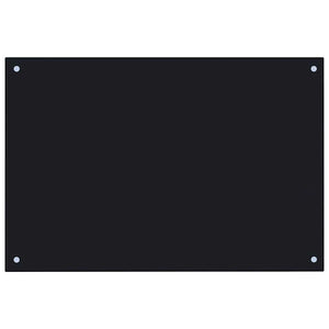Küchenrückwand Schwarz 90x60 cm Hartglas