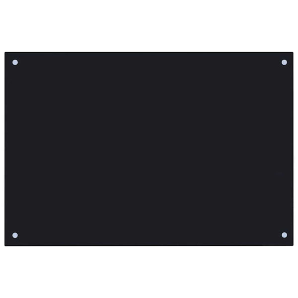 Küchenrückwand Schwarz 90x60 cm Hartglas