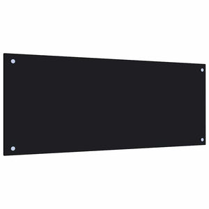 Küchenrückwand Schwarz 100x40 cm Hartglas