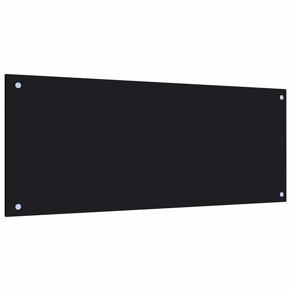 Küchenrückwand Schwarz 100x40 cm Hartglas