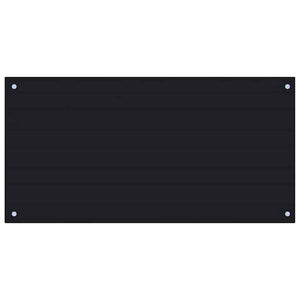 Küchenrückwand Schwarz 100x50 cm Hartglas