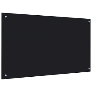 Küchenrückwand Schwarz 100x60 cm Hartglas