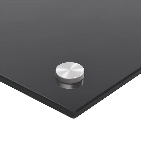 Küchenrückwand Schwarz 100x60 cm Hartglas