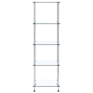 vidaXL Étagère à 5 Niveaux Transparente 40x40x130 cm Verre Trempé