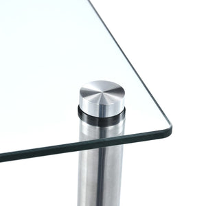 vidaXL Étagère à 5 Niveaux Transparente 40x40x130 cm Verre Trempé