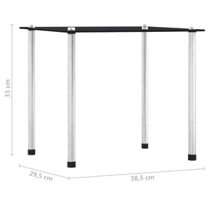 Satztische 3 Stk. Schwarz Hartglas
