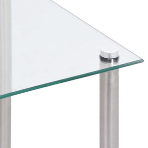 Satztische 3-tlg. Transparent Hartglas