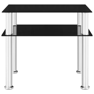 Beistelltisch Schwarz 45x50x45 cm Hartglas