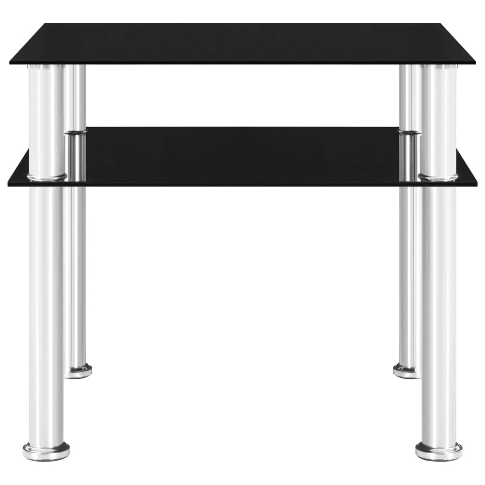 Beistelltisch Schwarz 45x50x45 cm Hartglas
