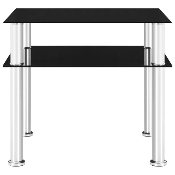Beistelltisch Schwarz 45x50x45 cm Hartglas