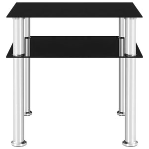 Beistelltisch Schwarz 45x50x45 cm Hartglas