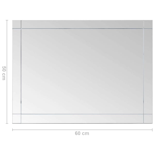 vidaXL Miroir mural 60x50 cm Verre