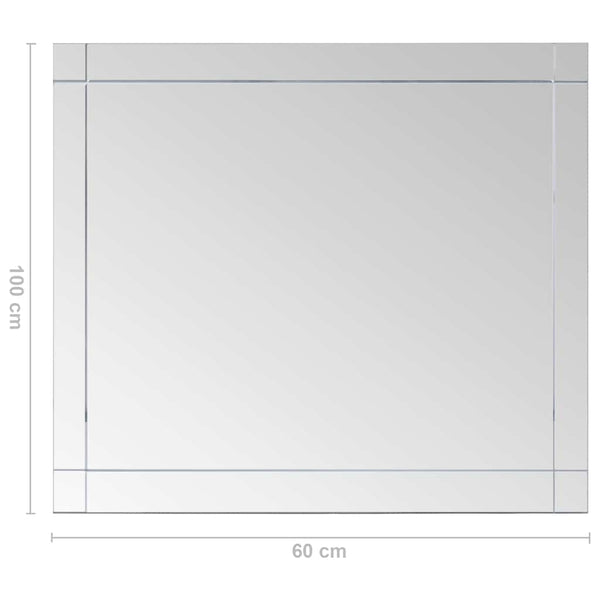 vidaXL Miroir mural 100x60 cm Verre