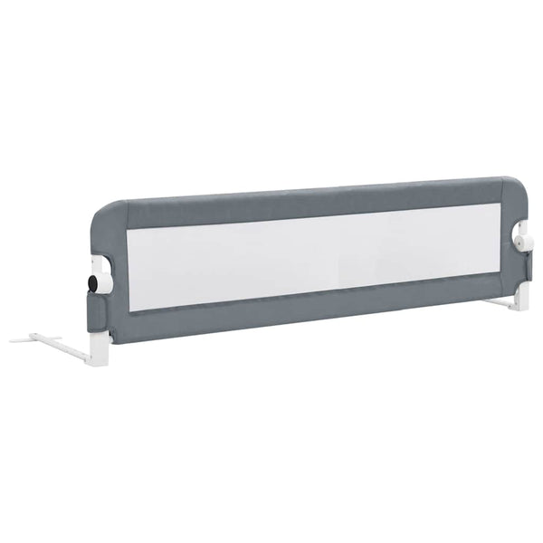 vidaXL Barrière de lit enfant Gris 150x42 cm Polyester