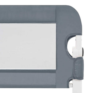 vidaXL Barrière de lit enfant Gris 150x42 cm Polyester