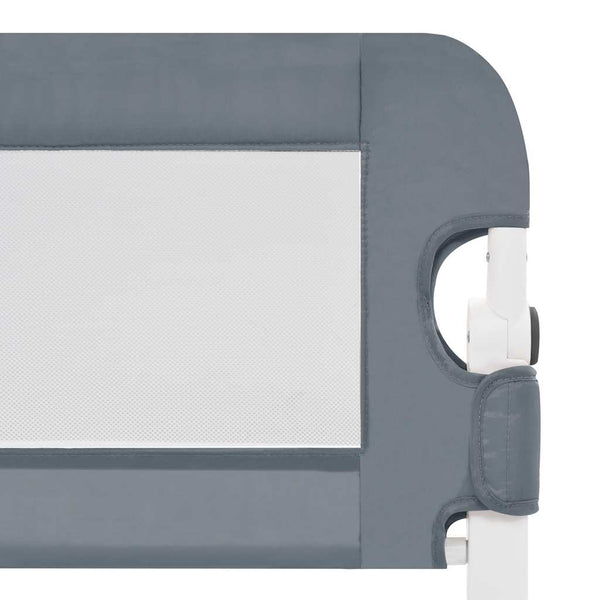 vidaXL Barrière de lit enfant Gris 150x42 cm Polyester