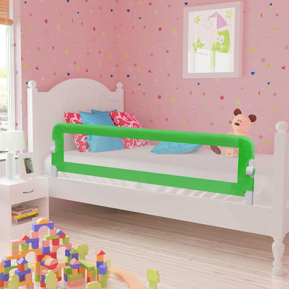 vidaXL Barrière de lit enfant Vert 120x42 cm Polyester