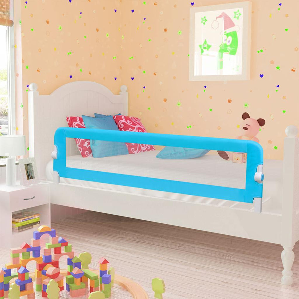 vidaXL Barrière de lit enfant Bleu 120x42 cm Polyester