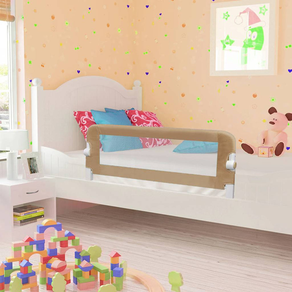 vidaXL Barrière de lit enfant taupe 120x42 cm polyester