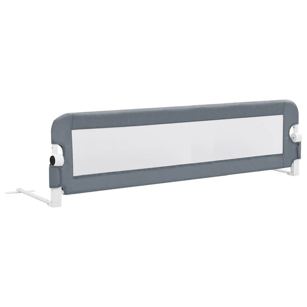 vidaXL Barrière de Lit pour Tout-Petits Gris 120x42 cm Polyester