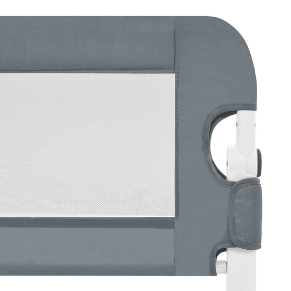 vidaXL Barrière de Lit pour Tout-Petits Gris 120x42 cm Polyester