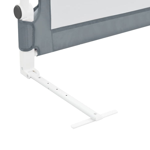 vidaXL Barrière de Lit pour Tout-Petits Gris 120x42 cm Polyester