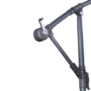 vidaXL Parasol déporté blanc