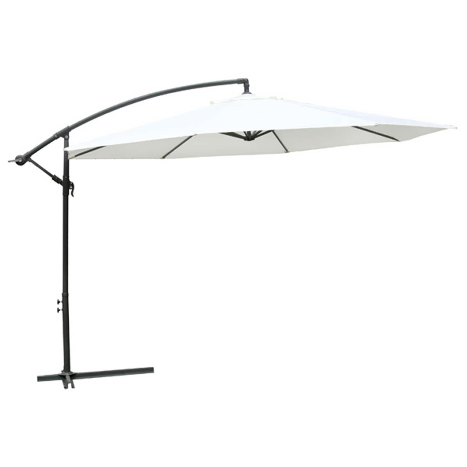 vidaXL Parasol déporté blanc
