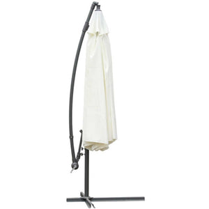 vidaXL Parasol déporté blanc