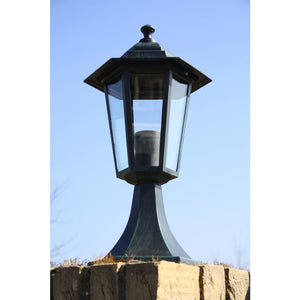Gartenlaterne Dunkelgrün/Schwarz Aluminium 41cm
