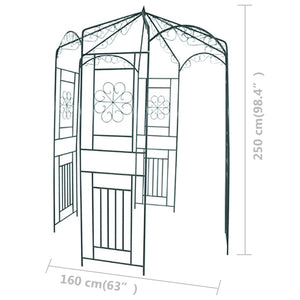 Rosenpavillon Dunkelgrün 250 cm