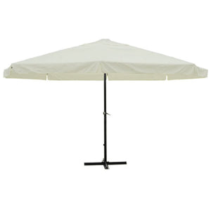 Weißer Sonnenschirm Aluminium 500 cm