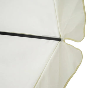 Weißer Sonnenschirm Aluminium 500 cm