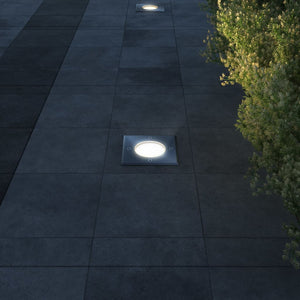 Quadratische Outdoor Bodenleuchten, 3er Set