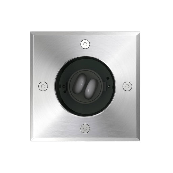 Quadratische Outdoor Bodenleuchten, 3er Set