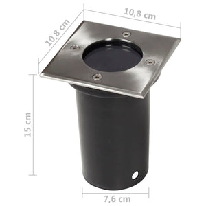 Quadratische Outdoor Bodenleuchten, 3er Set