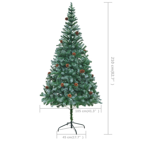 Künstlicher Weihnachtsbaum 210cm mit Tannenzapfen
