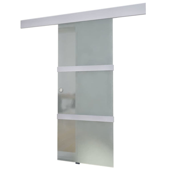 Glasschiebetür 178 cm Silber